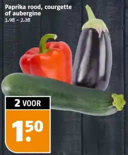 Poiesz Paprika rood, courgette of aubergine aanbieding