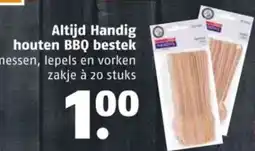 Poiesz Altijd Handig houten BBQ bestek aanbieding
