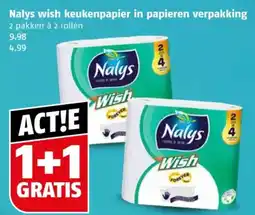 Poiesz Nalys wish keukenpapier in papieren verpakking aanbieding