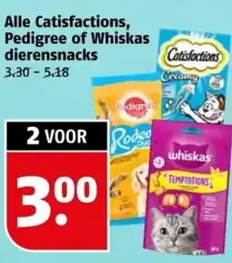 Poiesz Alle Catisfactions, Pedigree of Whiskas dierensnacks aanbieding