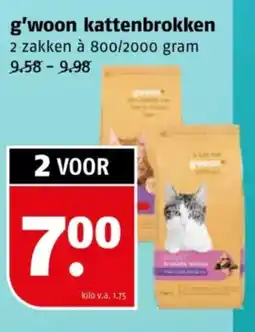 Poiesz G'woon kattenbrokken aanbieding