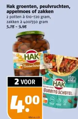 Poiesz Hak groenten, peulvruchten, appelmoes of zakken aanbieding