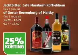Poiesz Jachtbitter, Café Marakesh koffielikeur of Gorter Beerenburg of Maltky aanbieding