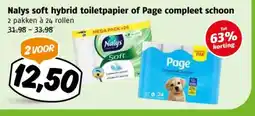 Poiesz Nalys soft hybrid toiletpapier of Page compleet schoon aanbieding