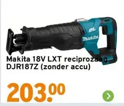 GAMMA Makita 18V LXT reciprozaag DJR187Z (zonder accu) aanbieding