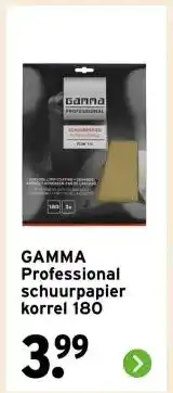 GAMMA GAMMA Professional schuurpapier korrel aanbieding