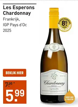 Gall & Gall Les Esperons Chardonnay aanbieding
