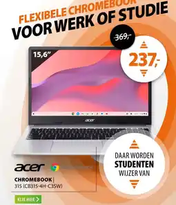 Expert Acer Chromebook 315 (CB315-4H-C3SW) Zilver aanbieding