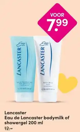 DA Lancaster Eau de Lancaster bodymilk of showergel aanbieding