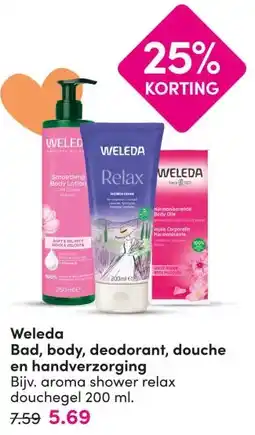 DA Weleda Bad, body, deodorant, douche en handverzorging aanbieding