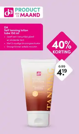 DA DA Self tanning lotion tube 150 ml aanbieding