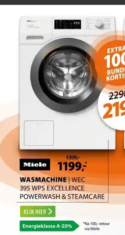 Expert Miele WEC 395 WPS Excellence PowerWash & SteamCare aanbieding