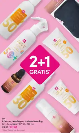 DA DA Aftersun, tanning en zonbescherming aanbieding