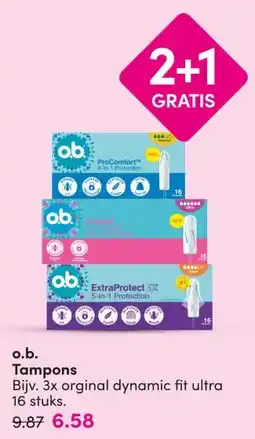DA o.b. Tampons aanbieding