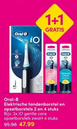 DA Oral-B Elektrische tandenborstel en opzetborstels 2 en 4 stuks aanbieding
