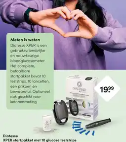 DA Diatesse XPER startpakket met 10 glucose teststrips aanbieding