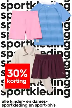 HEMA Alle kinder- en dames- sportkleding en sport-bh's aanbieding