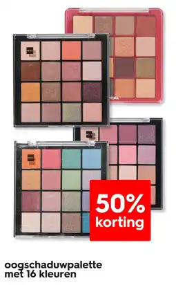 HEMA Oogschaduwpalette met 16 kleuren aanbieding