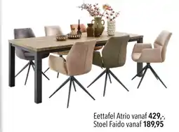 Pronto wonen Eettafel Atrio, Stoel Faido aanbieding