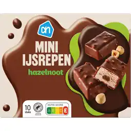 Albert Heijn AH Mini hazelnoot ijsrepen aanbieding
