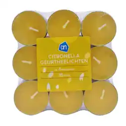 Albert Heijn AH Citronella geurtheelichten 4 uur aanbieding