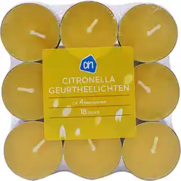 Albert Heijn AH Citronella geurtheelichten 4 uur aanbieding