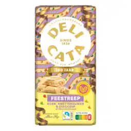 Albert Heijn Delicata Reep wit koek, knettersuiker & discodip aanbieding