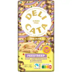 Albert Heijn Delicata Reep wit koek, knettersuiker & discodip aanbieding