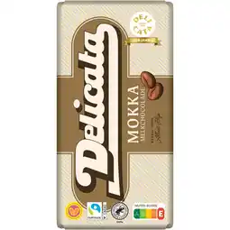 Albert Heijn Delicata Reep mokka melkchocolade aanbieding