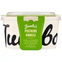 Jumbo Jumbo's IJs Pistache Vanille met Gezouten Karamelstukjes 450 g aanbieding
