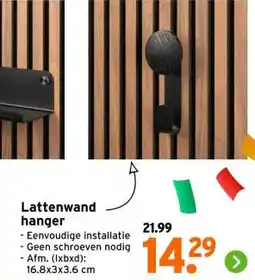 GAMMA Lattenwand hanger aanbieding