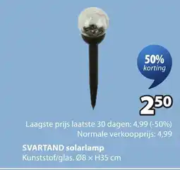 Jysk Svartand solarlamp aanbieding