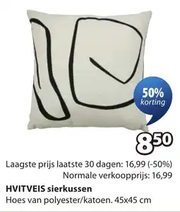 Jysk Hvitveis sierkussen aanbieding