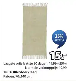 Jysk Tretorn vloerkleed aanbieding