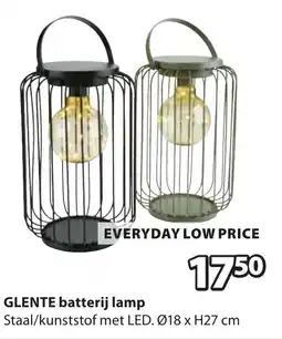 Jysk Glente batterij lamp aanbieding
