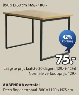 Jysk Aabenraa eettafel aanbieding