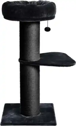 Intratuin Intratuin krabpaal met kussen zwart 49 x 49 x 105 cm aanbieding