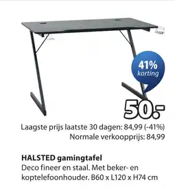 Jysk Halsted gamingtafel aanbieding