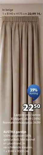 Jysk Austra gordijn aanbieding