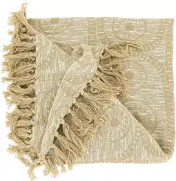 Intratuin Unique Living plaid Bruni beige 125 x 150 cm aanbieding