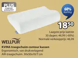 Jysk Kvina traagschuim contour kussen aanbieding