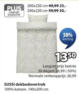 Jysk Sussi dekbedovertrek aanbieding