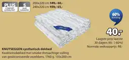 Jysk Knutseggen synthetisch dekbed aanbieding