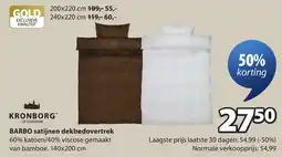 Jysk Barbo satijnen dekbedovertrek aanbieding