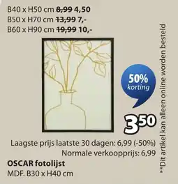 Jysk OSCAR fotolijst aanbieding