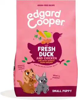 Intratuin Edgard & Cooper hondenvoer S puppy eend en kip 3 kg aanbieding
