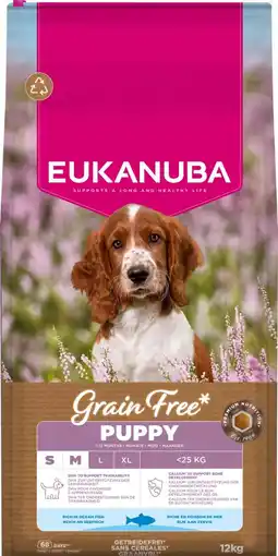 Intratuin Eukanuba hondenvoer S / M puppy oceaan vis 12 kg aanbieding
