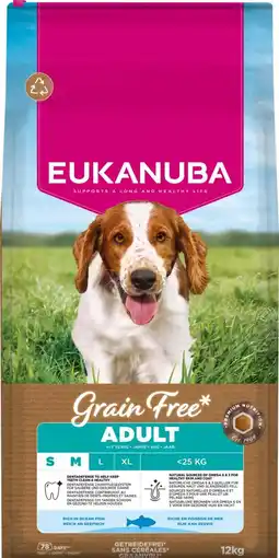 Intratuin Eukanuba hondenvoer S / M adult oceaan vis 12 kg aanbieding