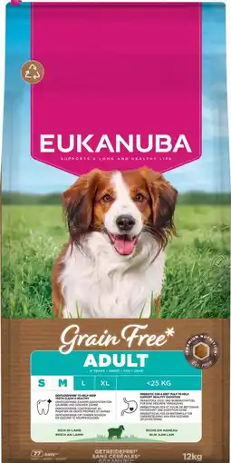 Intratuin Eukanuba hondenvoer S / M adult lam 12 kg aanbieding