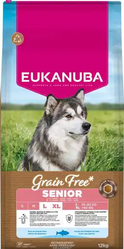 Intratuin Eukanuba hondenvoer L / XL senior oceaan vis 12 kg aanbieding